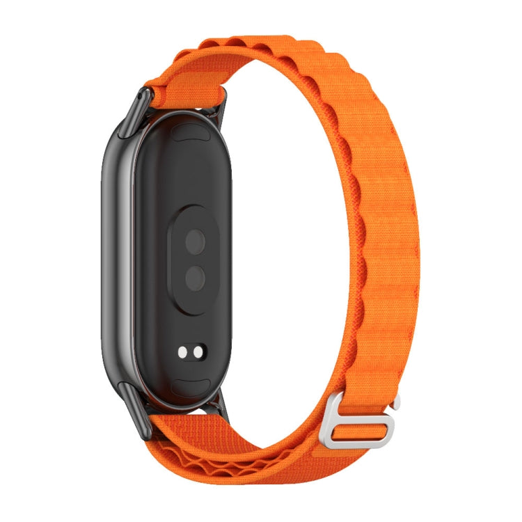 For Xiaomi Mi Band 8 / 9 / 9 NFC Mijobs Nylon Breathable Watch Band(Orange Black) - Watch Bands by MIJOBS | Online Shopping UK | buy2fix