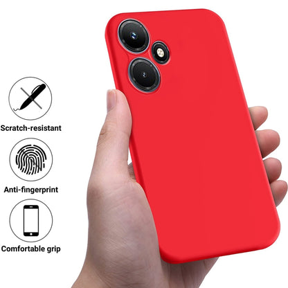 For Infinix Hot 30 Pure Color Liquid Silicone Shockproof Phone Case(Red) - Infinix Cases by buy2fix | Online Shopping UK | buy2fix