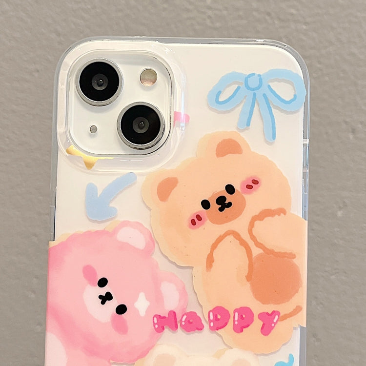 For iPhone 14 Pro IMD Cute Animal Pattern Phone Case(Bear) - iPhone 14 Pro Cases by buy2fix | Online Shopping UK | buy2fix