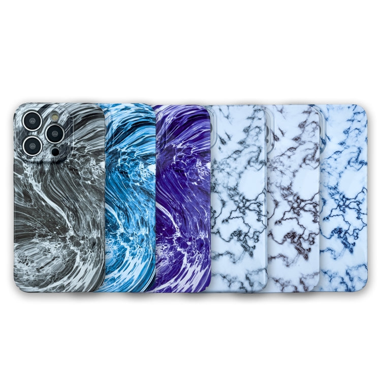 For iPhone 13 mini Marble Pattern Phone Case(Black White) - iPhone 13 mini Cases by buy2fix | Online Shopping UK | buy2fix