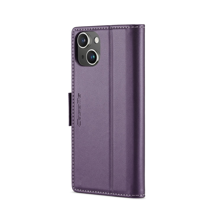 For iPhone 13 mini CaseMe 023 Butterfly Buckle Litchi Texture RFID Anti-theft Leather Phone Case(Pearly Purple) - iPhone 13 mini Cases by CaseMe | Online Shopping UK | buy2fix