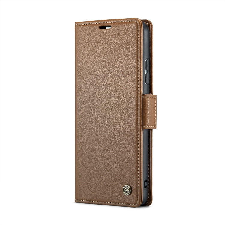 For Xiaomi 13 CaseMe 023 Butterfly Buckle Litchi Texture RFID Anti-theft Leather Phone Case(Brown) - 13 Cases by CaseMe | Online Shopping UK | buy2fix