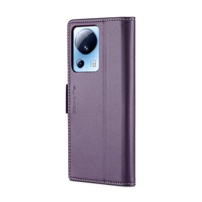 For Xiaomi 13 Lite CaseMe 023 Butterfly Buckle Litchi Texture RFID Anti-theft Leather Phone Case(Pearly Purple) - 13 Lite Cases by CaseMe | Online Shopping UK | buy2fix