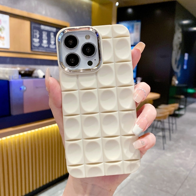 For iPhone 11 Groove Pattern Electroplating TPU Phone Case(White) - iPhone 11 Cases by buy2fix | Online Shopping UK | buy2fix