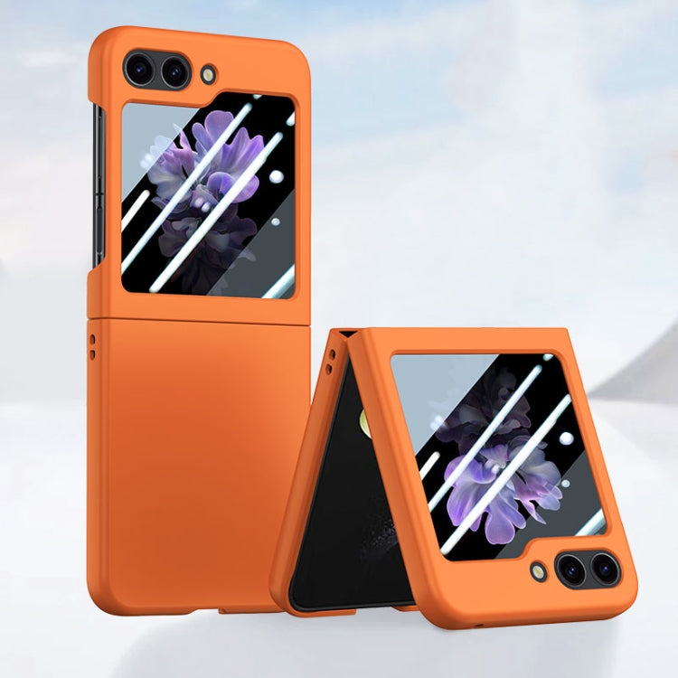 For Samsung Galaxy Z Flip5 Fuel Injection Integrated PC Skin Feel Phone Case(Flaming Orange) - Galaxy Z Flip5 Cases by buy2fix | Online Shopping UK | buy2fix