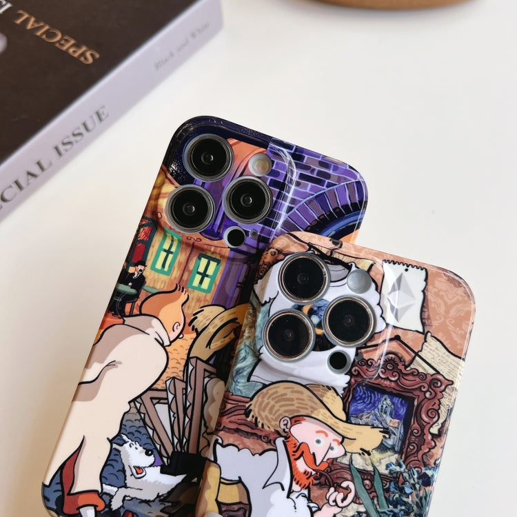 For iPhone 11 Precise Hole Oil Painting Pattern PC Phone Case(Tobacco Pipe) - iPhone 11 Cases by buy2fix | Online Shopping UK | buy2fix