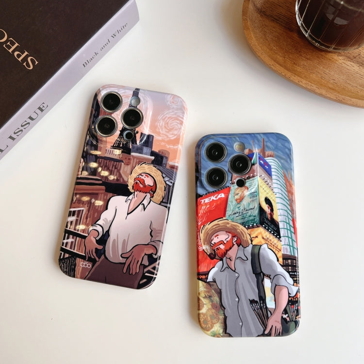 For iPhone 14 Pro Max Precise Hole Oil Painting Pattern PC Phone Case(Painting) - iPhone 14 Pro Max Cases by buy2fix | Online Shopping UK | buy2fix