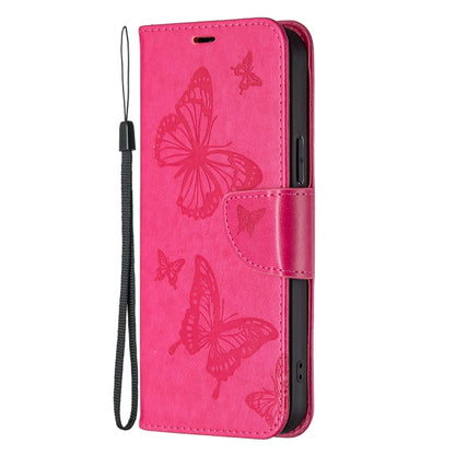 For Xiaomi Civi 3 5G Two Butterflies Embossing Leather Phone Case(Rose Red) - Xiaomi Cases by buy2fix | Online Shopping UK | buy2fix