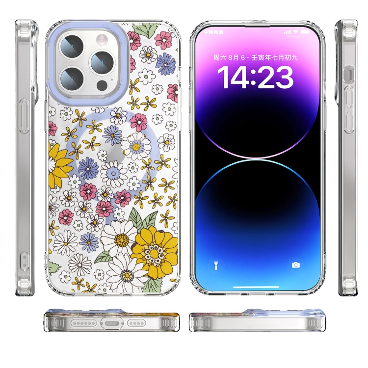 For iPhone 13 Pro Max MagSafe Magnetic TPU Phone Case(Little Flower) - iPhone 13 Pro Max Cases by buy2fix | Online Shopping UK | buy2fix