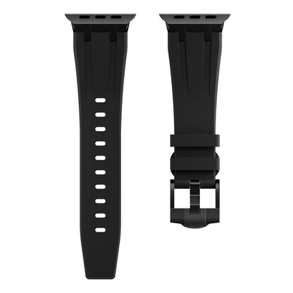 AP Silicone Watch Band For Apple Watch 8 45mm(Black Black) - Watch Bands by buy2fix | Online Shopping UK | buy2fix