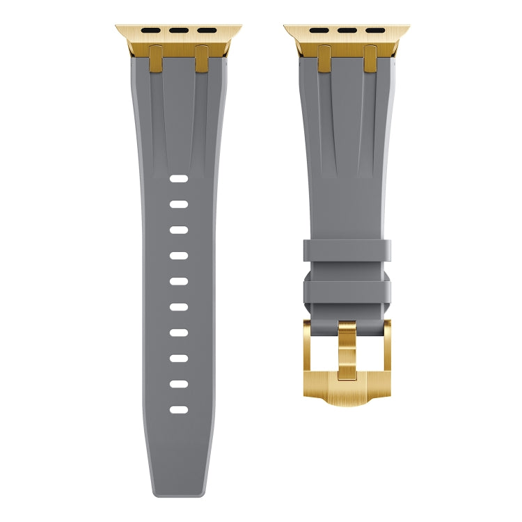 AP Silicone Watch Band For Apple Watch SE 40mm(Gold Grey) - Watch Bands by buy2fix | Online Shopping UK | buy2fix