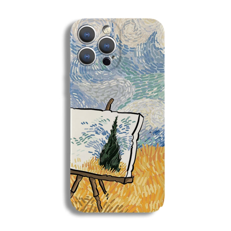 For iPhone 11 Precise Hole Oil Painting Pattern PC Phone Case(Landscape Painting) - iPhone 11 Cases by buy2fix | Online Shopping UK | buy2fix