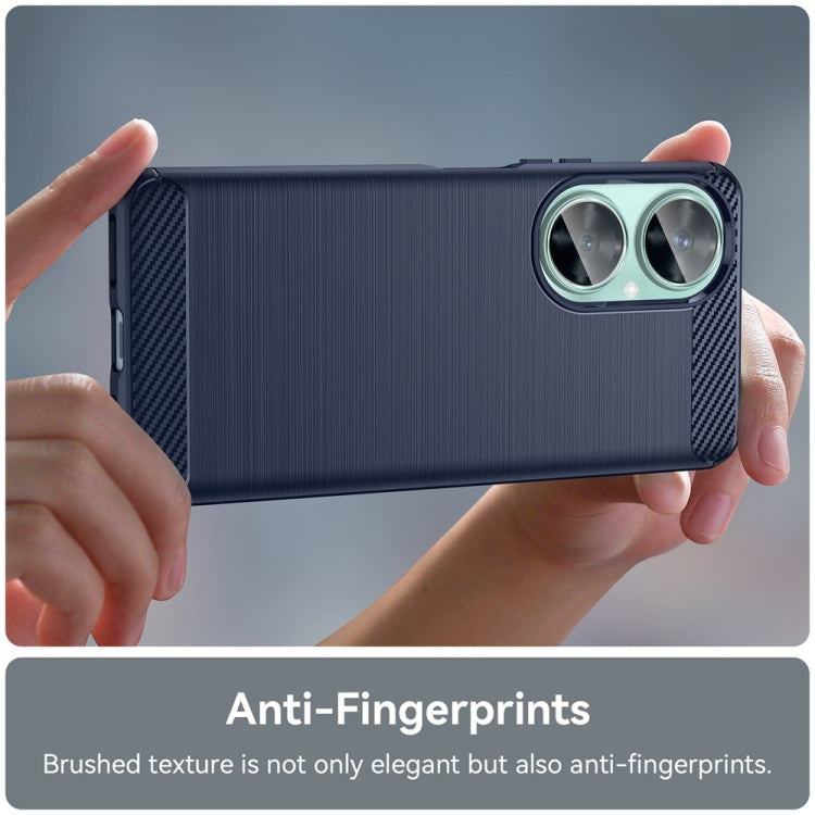 For Huawei Enjoy 60 Pro Brushed Texture Carbon Fiber TPU Phone Case(Blue) - Huawei Cases by buy2fix | Online Shopping UK | buy2fix