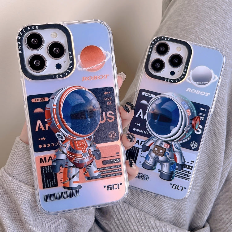 For iPhone 11 Pro Max Mechanical Astronaut Pattern TPU Phone Case(Orange) - iPhone 11 Pro Max Cases by buy2fix | Online Shopping UK | buy2fix