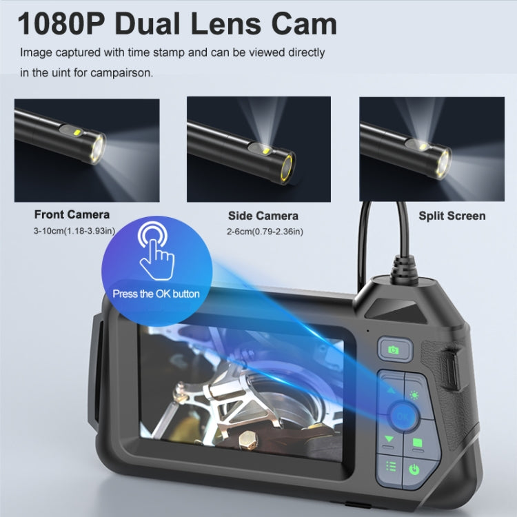 M60 4.3 inch Dual Camera with Screen Endoscope, Length:5m(8mm) -  by buy2fix | Online Shopping UK | buy2fix