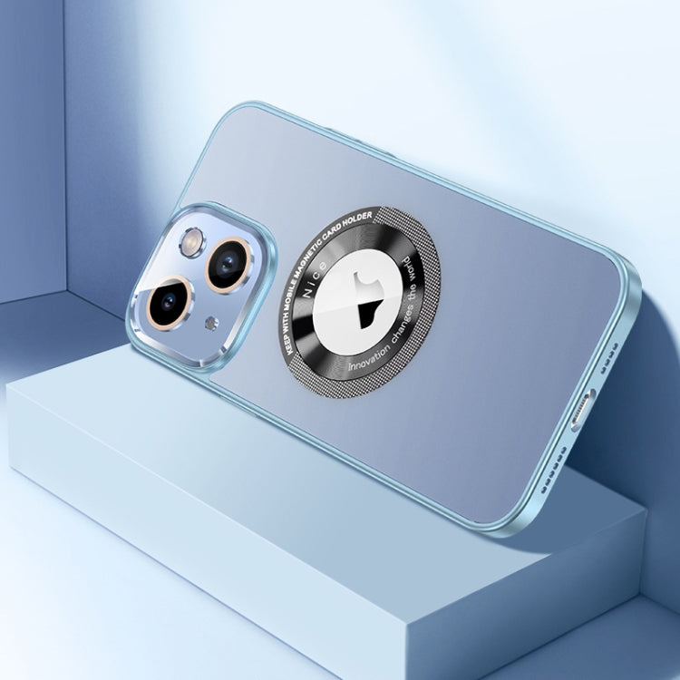 For iPhone 14 CD Texture MagSafe Magnetic Phone Case(Sierra Blue) - iPhone 14 Cases by buy2fix | Online Shopping UK | buy2fix