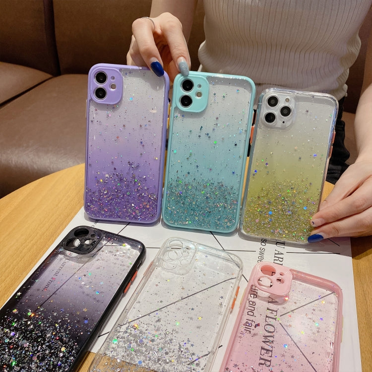 For iPhone 11 Pro Max Starry Gradient Glitter Powder TPU Phone Case(Black) - iPhone 11 Pro Max Cases by buy2fix | Online Shopping UK | buy2fix