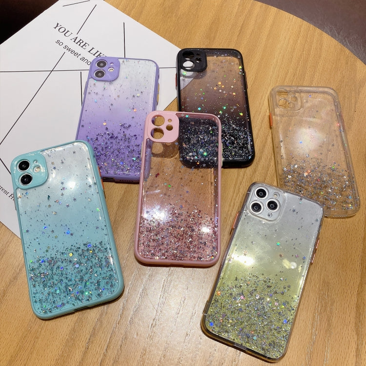 For iPhone 11 Pro Starry Gradient Glitter Powder TPU Phone Case(Purple) - iPhone 11 Pro Cases by buy2fix | Online Shopping UK | buy2fix