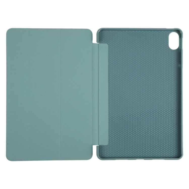 For Huawei MatePad 11 2023 GEBEI 3-folding Holder Shockproof Flip Leather Tablet Case(Dark Green) - Huawei by GEBEI | Online Shopping UK | buy2fix
