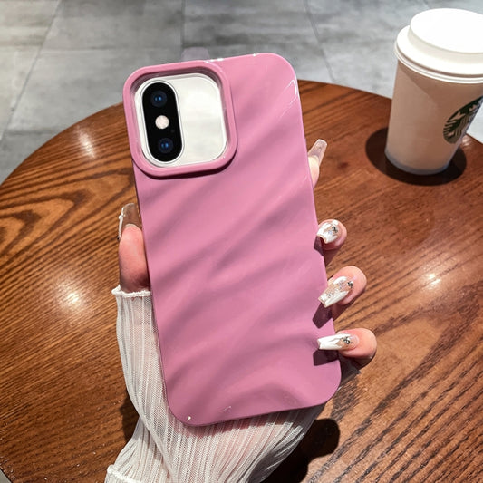 For iPhone XS Max Solid Color Wave Texture TPU Phone Case(Taro Purple) - More iPhone Cases by buy2fix | Online Shopping UK | buy2fix