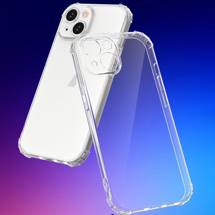 For iPhone 15 Four-Corner Shockproof Clear TPU Phone Case(Transparent) - iPhone 15 Cases by buy2fix | Online Shopping UK | buy2fix