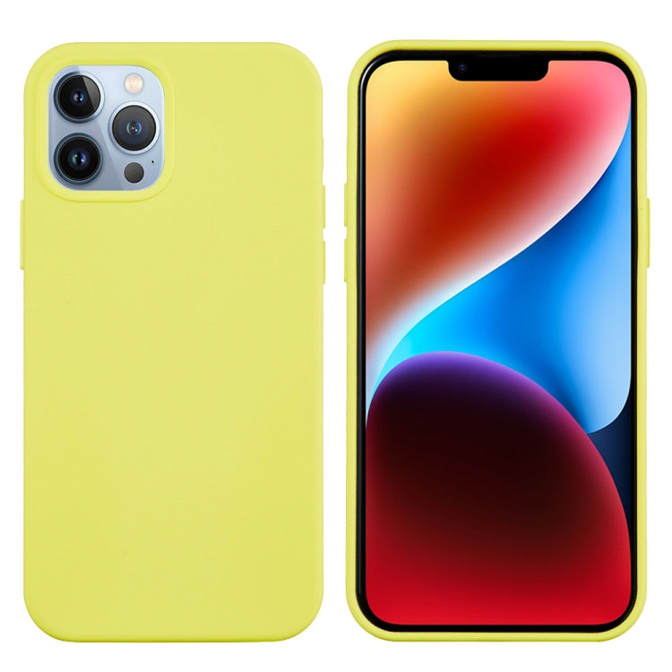 For iPhone 15 Pro Max Solid Color Silicone Phone Case(Lemon Yellow) - iPhone 15 Pro Max Cases by buy2fix | Online Shopping UK | buy2fix