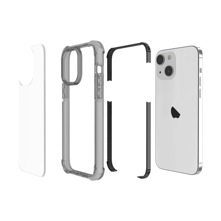 For iPhone 15 Four-corner Shockproof TPU + Acrylic Phone Case(Black) - iPhone 15 Cases by buy2fix | Online Shopping UK | buy2fix