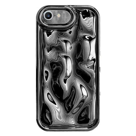 For iPhone SE 2022 /2020 / 8 / 7 Electroplating Meteorite Texture TPU Phone Case(Black) - iPhone SE 2022 / 2020 / 8 / 7 Cases by buy2fix | Online Shopping UK | buy2fix