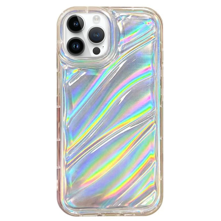 For iPhone 14 Pro Max Laser Sequin Waves TPU Phone Case(Transparent) - iPhone 14 Pro Max Cases by buy2fix | Online Shopping UK | buy2fix