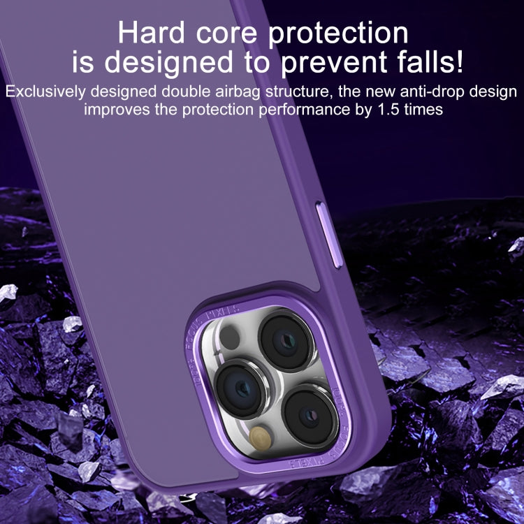 For iPhone 13 Pro Max All-inclusive TPU Edge Acrylic Back Phone Case(Navy Blue) - iPhone 13 Pro Max Cases by buy2fix | Online Shopping UK | buy2fix