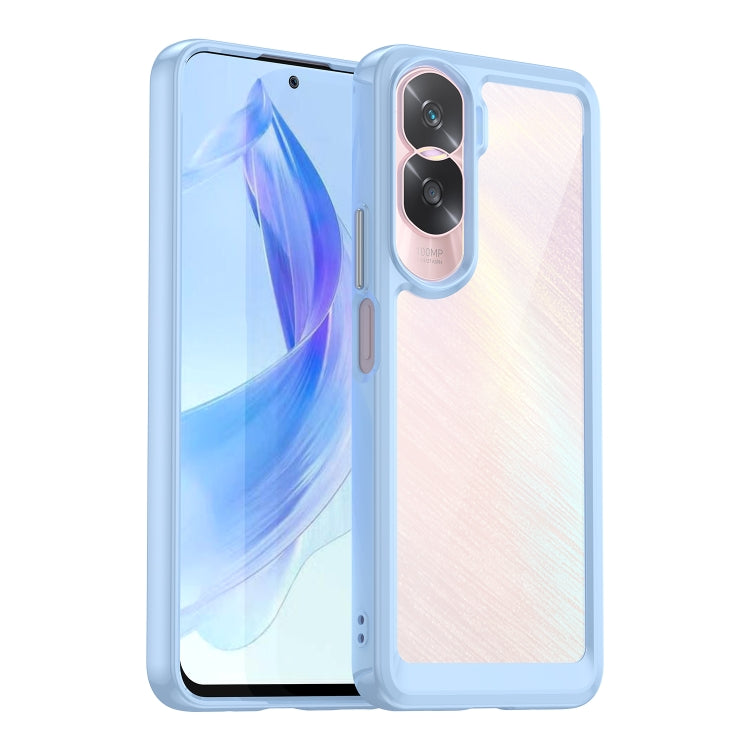 For Honor 90 Lite Colorful Series Acrylic + TPU Phone Case(Blue) - Honor Cases by buy2fix | Online Shopping UK | buy2fix