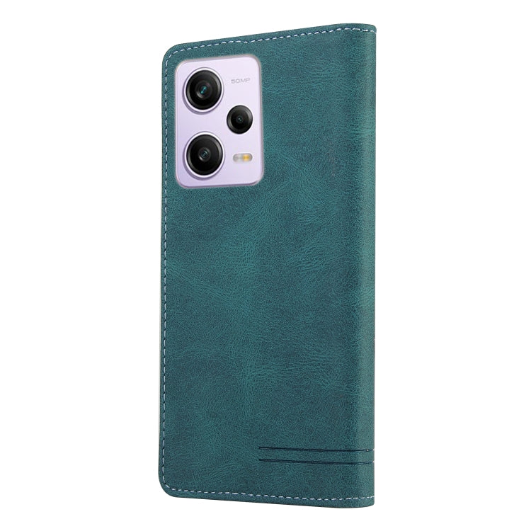 For Xiaomi Redmi Note 12 Pro India/Poco X5 Pro GQUTROBE Skin Feel Anti-theft Brush Horizontal Flip Leather Case with Holder(Blue) - Note 12 Pro Cases by GQUTROBE | Online Shopping UK | buy2fix
