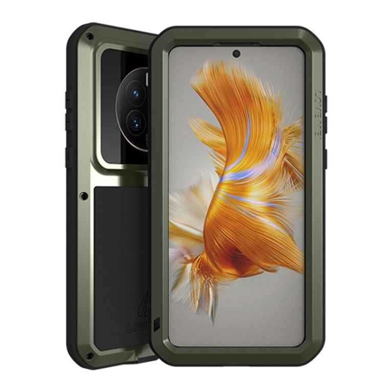 For Huawei Mate 50 LOVE MEI POWERFUL Metal Shockproof Life Waterproof Dustproof Phone Case(Army Green) - Huawei Cases by LOVE MEI | Online Shopping UK | buy2fix