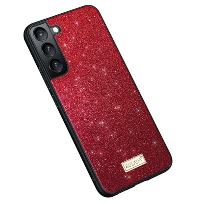 For Samsung Galaxy S23+ 5G SULADA Glittery TPU Hybrid Handmade Leather Phone Case(Red) - Galaxy S23+ 5G Cases by SULADA | Online Shopping UK | buy2fix