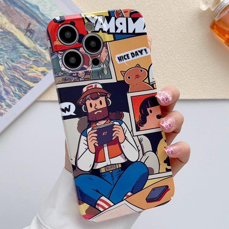 For iPhone 11 Pro Max Painted Pattern Precise Hole PC Phone Case(Vacationer) - iPhone 11 Pro Max Cases by buy2fix | Online Shopping UK | buy2fix