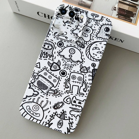 For iPhone 8 Plus / 7 Plus Painted Pattern Precise Hole PC Phone Case(Block Monster) - More iPhone Cases by buy2fix | Online Shopping UK | buy2fix