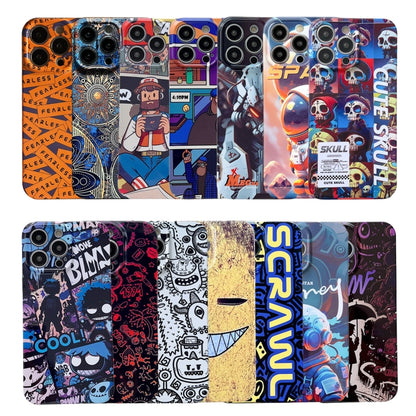 For iPhone 11 Pro Max Painted Pattern Precise Hole PC Phone Case(Orange Label) - iPhone 11 Pro Max Cases by buy2fix | Online Shopping UK | buy2fix