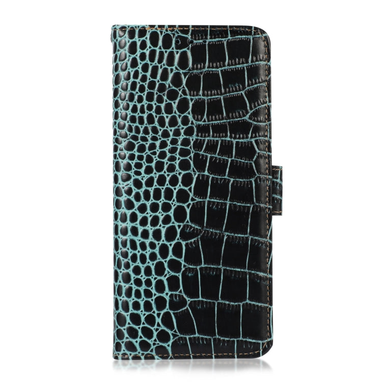 For Huawei Nova Y91 4G / Enjoy 60X Crocodile Top Layer Cowhide Leather Phone Case(Green) - Huawei Cases by buy2fix | Online Shopping UK | buy2fix
