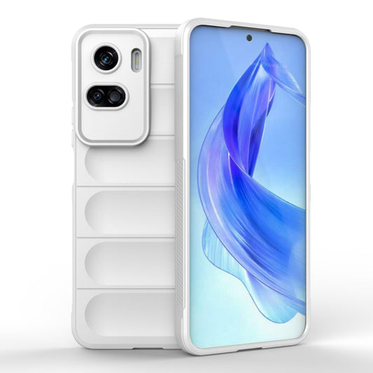 For Honor 90 Lite Magic Shield TPU + Flannel Phone Case(White) - Honor Cases by buy2fix | Online Shopping UK | buy2fix