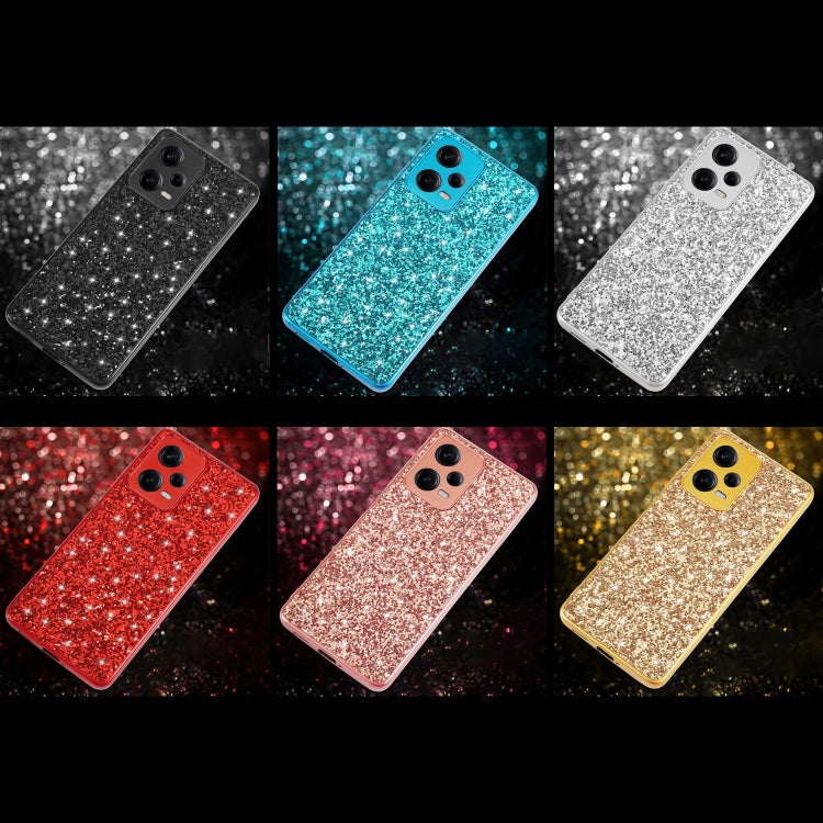 For Xiaomi Redmi Note 12 Pro 5G Global Glitter Powder Shockproof TPU Phone Case(Gold) - Note 12 Pro Cases by buy2fix | Online Shopping UK | buy2fix