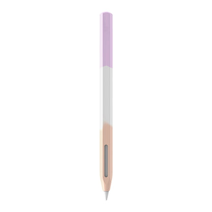 For Apple Pencil 2 LOVE MEI Rainbow Liquid Silicone Protective Pen Case(Purple) - Pencil Accessories by LOVE MEI | Online Shopping UK | buy2fix