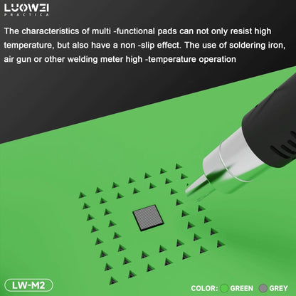 Luowei LW-M2 Multi-function Microscope Repair Silicone Pad Tin Planting Platform(Green) - Working Mat by buy2fix | Online Shopping UK | buy2fix