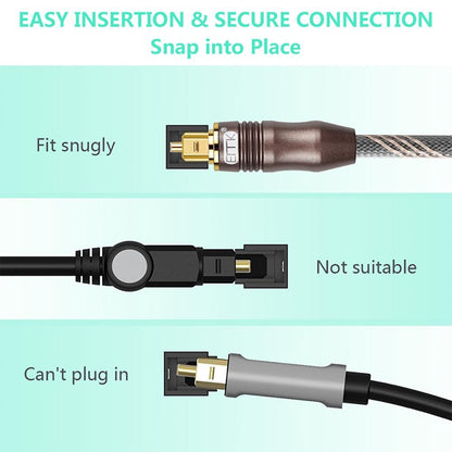 15m EMK OD6.0mm Toslink Square Port to Square Port TV Digital Audio Optical Fiber Connecting Cable - Audio Optical Cables by EMK | Online Shopping UK | buy2fix