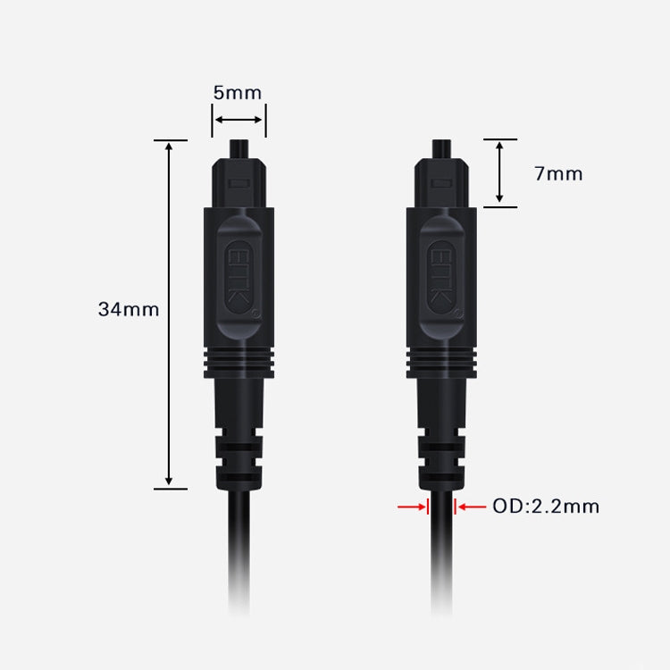 15m EMK OD2.2mm Digital Audio Optical Fiber Cable Plastic Speaker Balance Cable(White) -  by EMK | Online Shopping UK | buy2fix