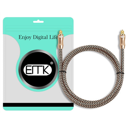 3m EMK OD6.0mm Gold-plated TV Digital Audio Optical Fiber Connecting Cable - Audio Optical Cables by EMK | Online Shopping UK | buy2fix