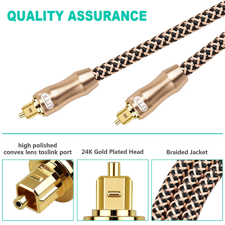 15m EMK OD6.0mm Gold-plated TV Digital Audio Optical Fiber Connecting Cable - Audio Optical Cables by EMK | Online Shopping UK | buy2fix