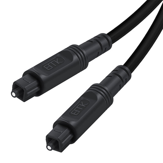 3m EMK OD4.0mm Square Port to Square Port Digital Audio Speaker Optical Fiber Connecting Cable(Black) - Audio Optical Cables by EMK | Online Shopping UK | buy2fix