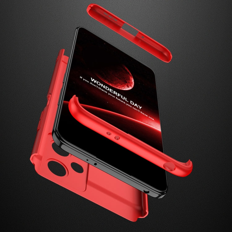 For Xiaomi Redmi Note 12 5G Global GKK Three Stage Splicing Full Coverage PC Phone Case(Red) - Note 12 Cases by GKK | Online Shopping UK | buy2fix