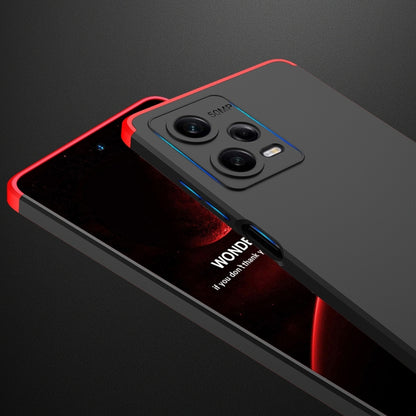 For Xiaomi Redmi Note 12 Pro 5G Global GKK Three Stage Splicing Full Coverage PC Phone Case(Black Red) - Note 12 Pro Cases by GKK | Online Shopping UK | buy2fix
