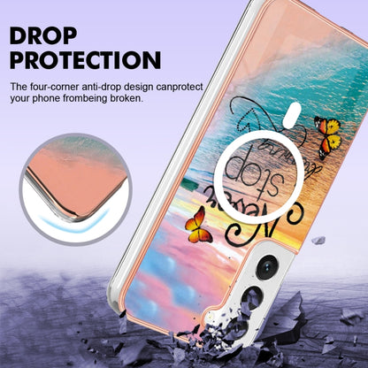 For Samsung Galaxy S23 5G Marble Pattern Dual-side IMD Magsafe TPU Phone Case(Dream Butterfly) - Galaxy S23 5G Cases by buy2fix | Online Shopping UK | buy2fix